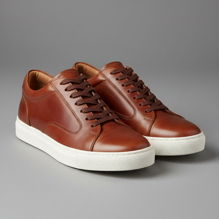 Mahogany Leather Sneakers