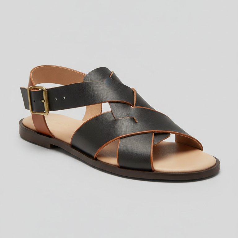 Minimalist Flat Leather Sandal