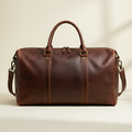 Leather-Bound Weekend Duffle Bag