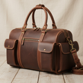 Bolso weekender nogal hecho a mano