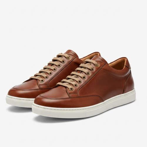 Brown Leather Sneakers