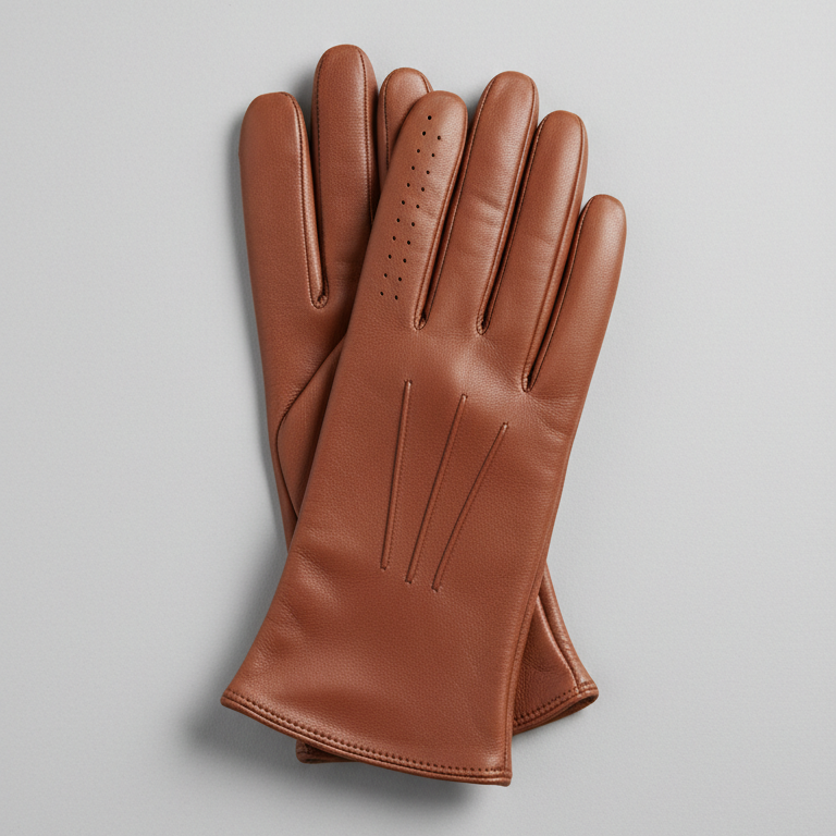 Saddle Brown Leather Gloves