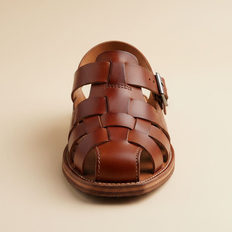 Sienna Leather Peshawari Chappal